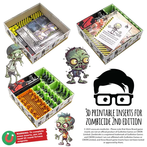 3d printable inserts for Zombicide 2nd edition
