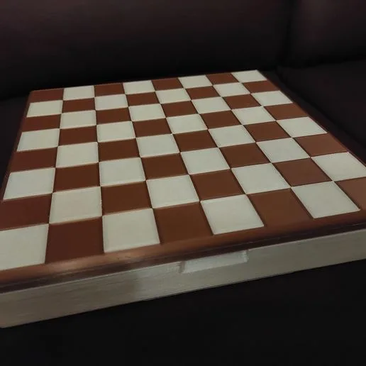 Chess & Checkers / 9 Men's Morris Board (w/Storage Box)