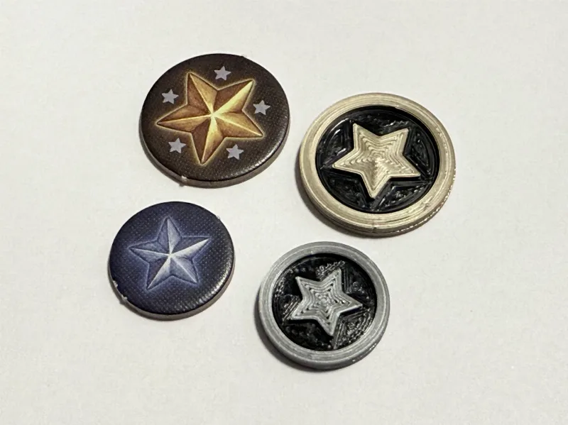 Nucleum Board Game Achievement Tokens - Star Coins