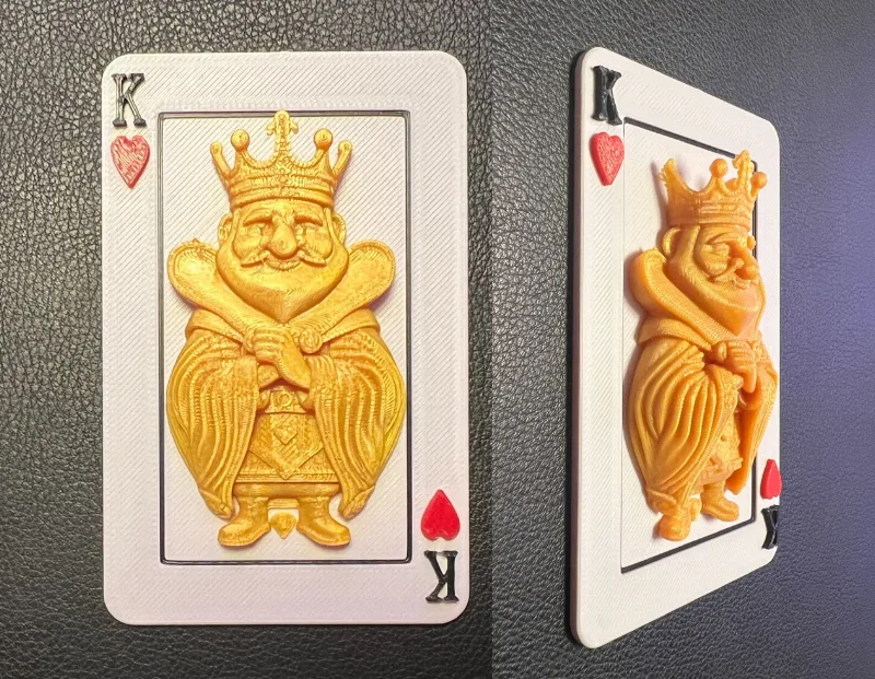 Poker King of Hearts Embossed Card Fridge Magnet