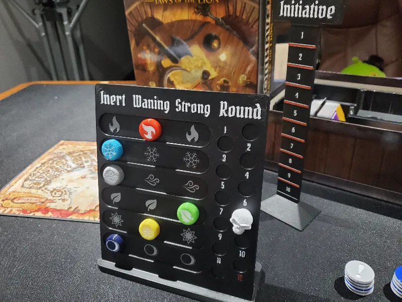 Element and Round tracker for Gloomhaven, Frosthaven and Jaws of the Lion