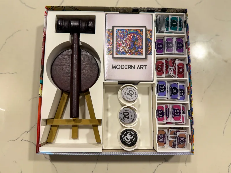 RK Modern Art Organizer / Insert Modern Art Board Game Organizer supports card sleeves