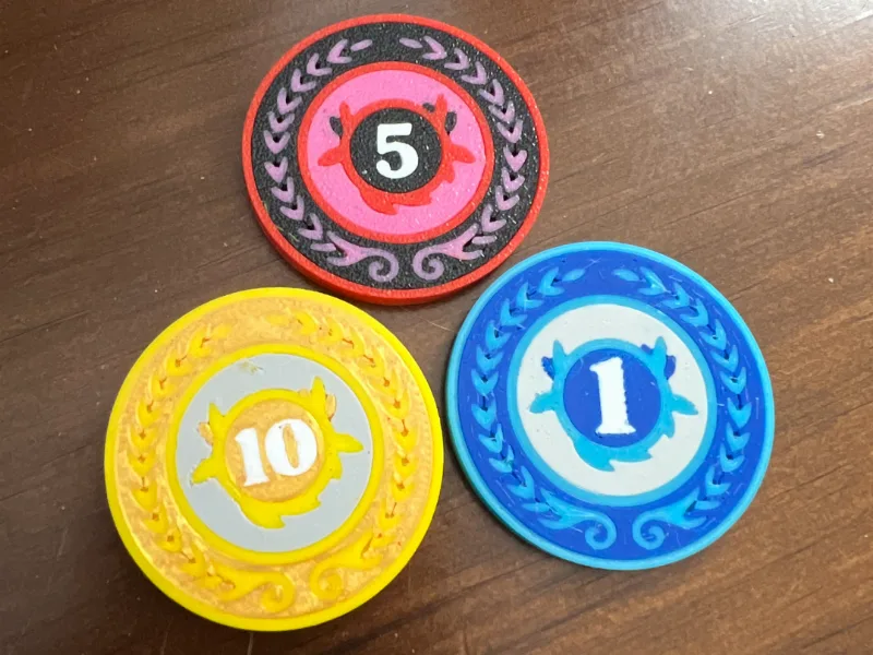 Hot Streak themed poker chips