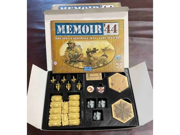 Memoir 44 Mediterranean Theater Board Game Organizer