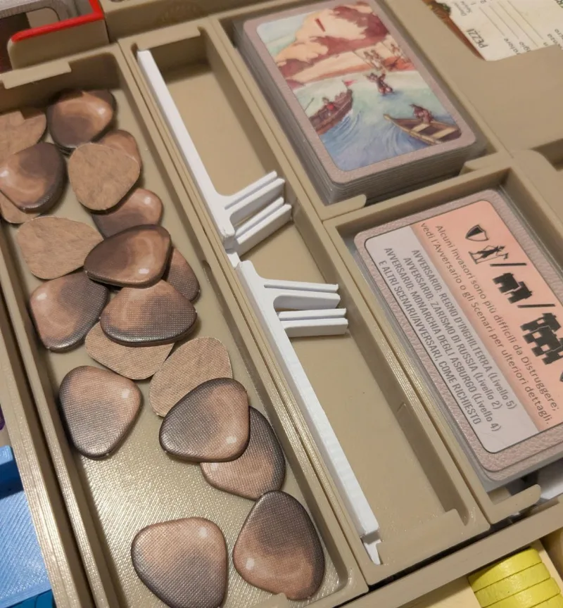 Spirit Island - Short Card Stands Tray With Overhangs
