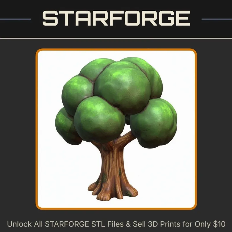 28mm DND Bubble Canopy Tree Miniature for Fantasy Terrain StarForge Kits 3D Print STL File
