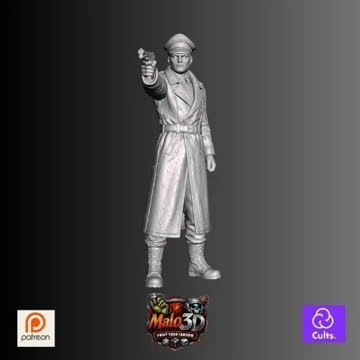 🧠 Carl Jenkins – Zombicide Invader Survivor STL Miniature + Character Card
