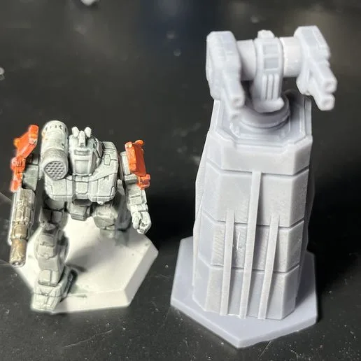 Battletech - Fitted Turret Insert - Magnetized Hextech Modular Tower