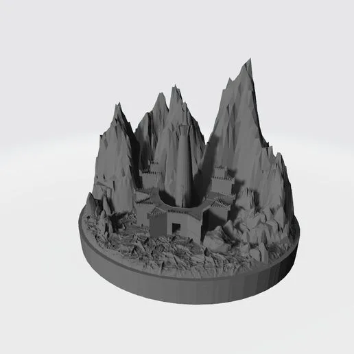 Orc castle detailed miniature compatible with War of the Ring board game
