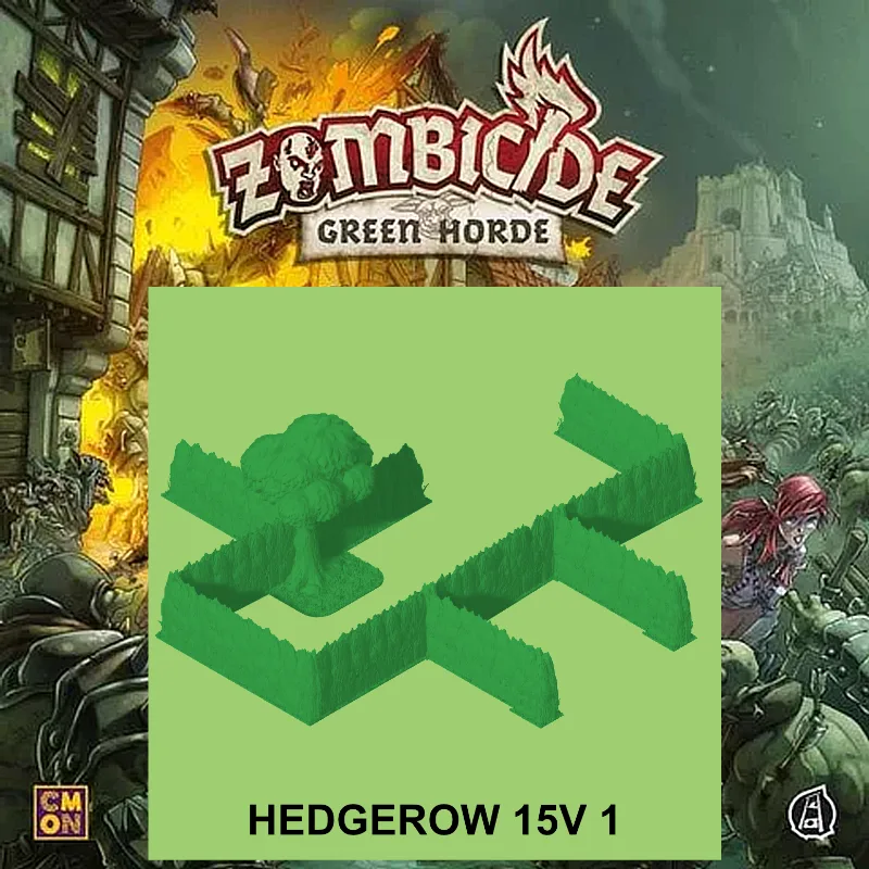 Zombicide Green Horde Hedgerows (Full 1 Piece set - ONLY for buildplates bigger than 250mm)