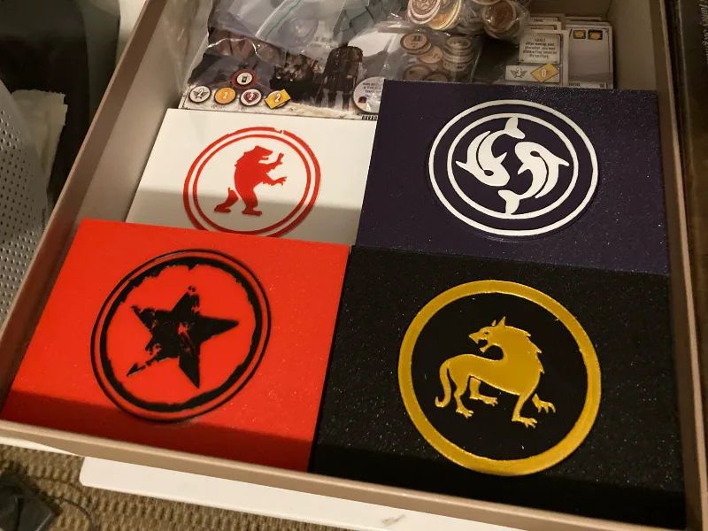 Faction Lids for Scythe Insert Boxes