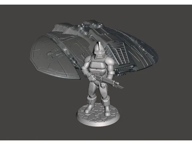 28mm Cylon Space Raider Centurion Miniature