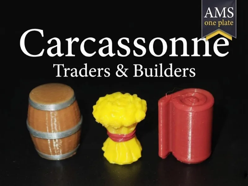 Carcassonne tokens Traders and Builders
