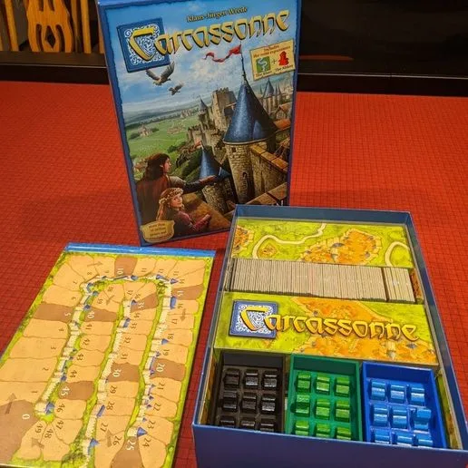 Carcassonne Board Game Box Insert Organizer