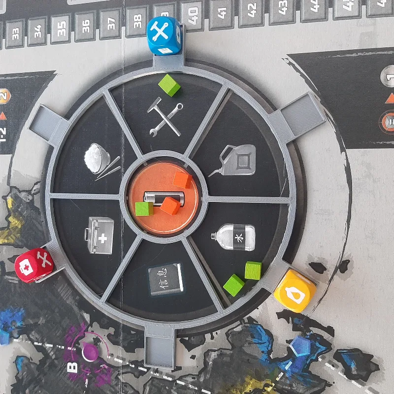 Resource wheel for the Board Game Blackout Hong Kong