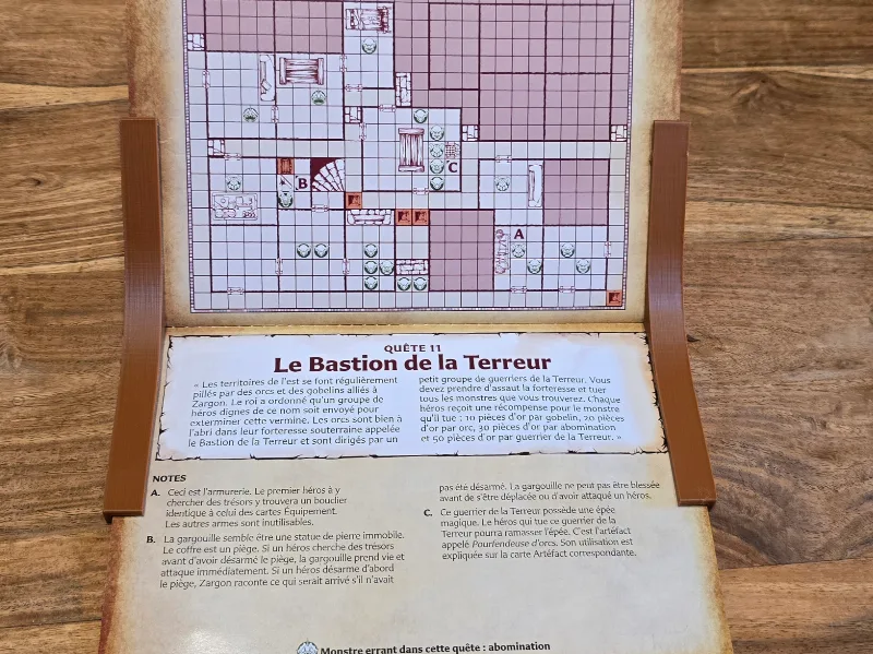 HeroQuest adventure booklet stand