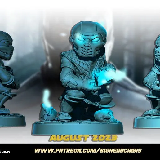 sub zero mortal kombat chibi chibi marvel united style