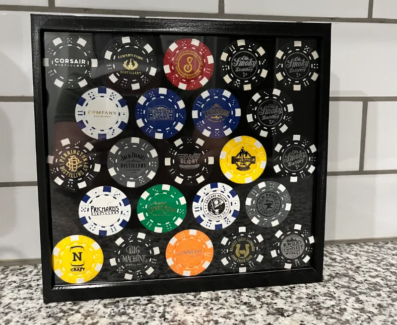 poker chip display case