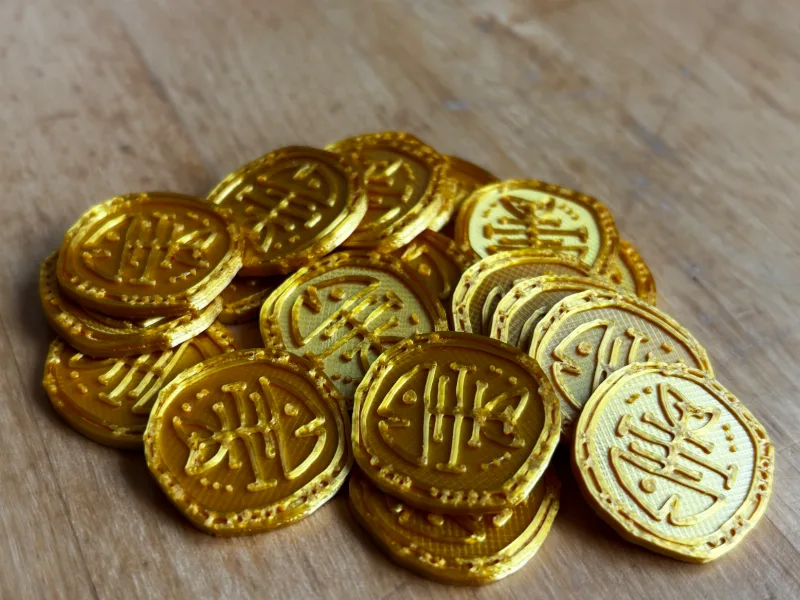Gold coin for the game Ahoy by Leder Games