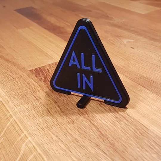 Poker - ALL IN Button - integrated magnetic stand