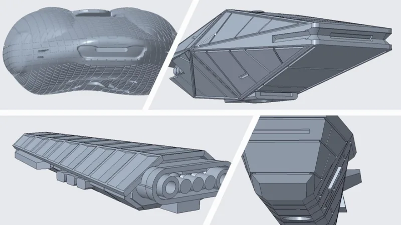 Dune: Imperium board game custom Ships (for Rise of Ix extension) including stand