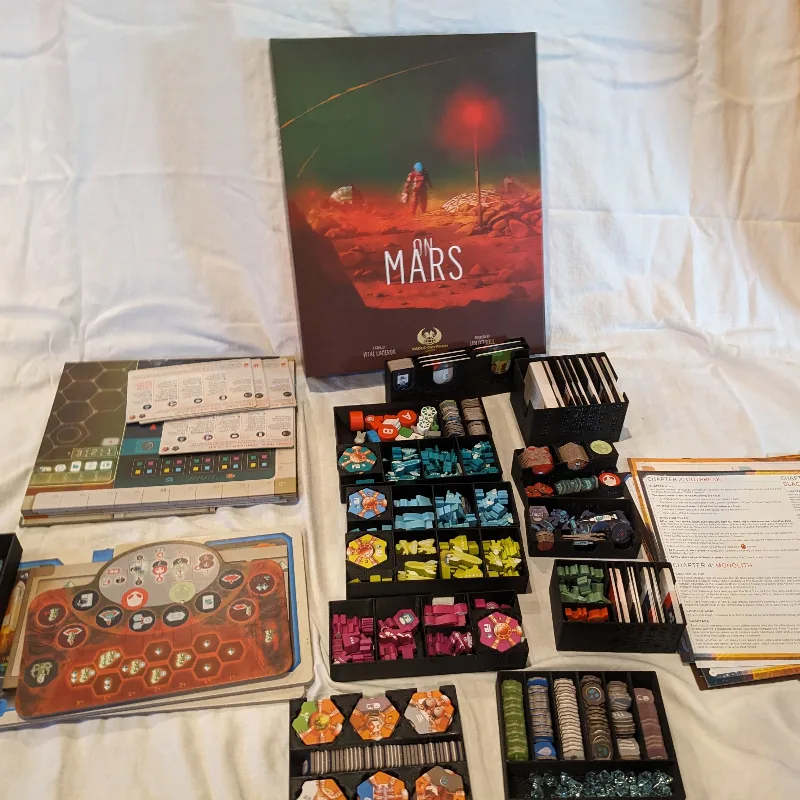 On Mars with Alien Invasion Board Game Insert / Organizer