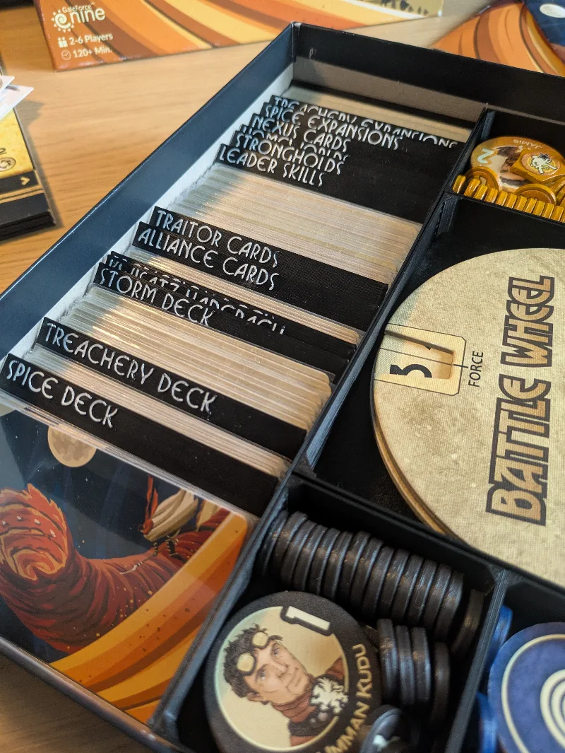 Box insert for DUNE (GF9, 2019) + all expansions