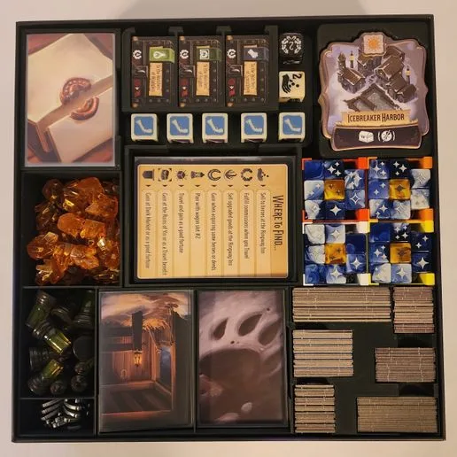 Insert / Organizer for Merchants of the Dark Road by Elf Creek Games