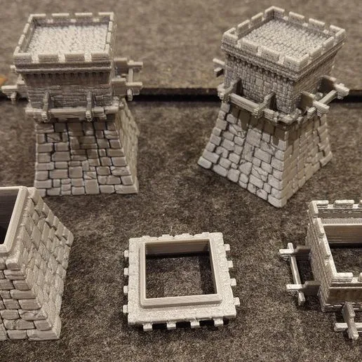 Optional Towers for The Great Wall boardgame by Awaken Realms (fancy remix)