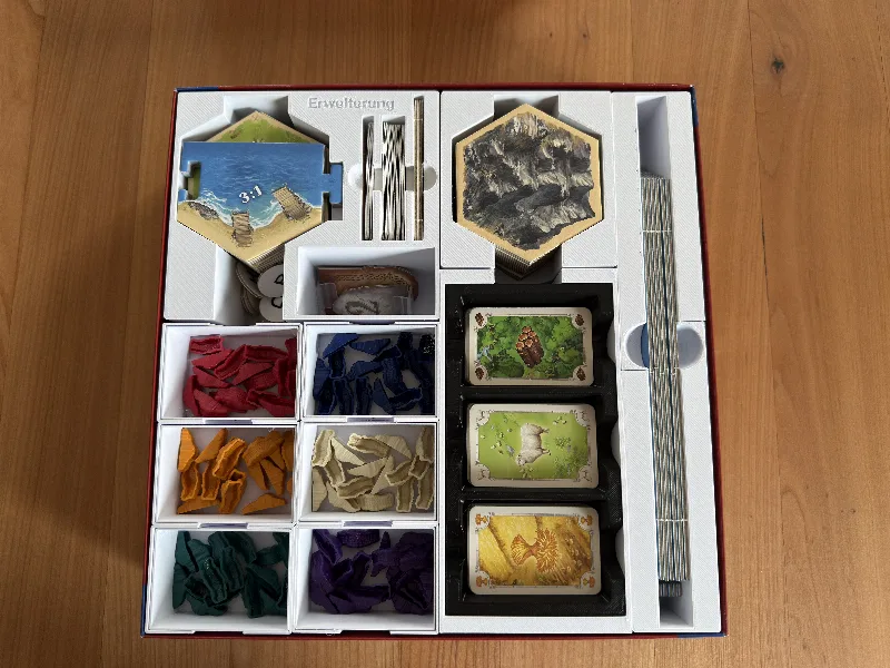 Settlers of Catan + Extension Box Inlay Organizer