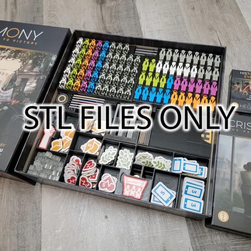 Hegemony +Expansions insert / box organizer with individual player trays STL files