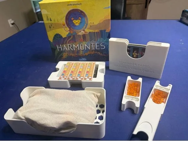 Harmonies Board Game Functional Insert and Organizer