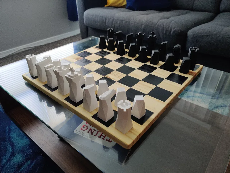 Modern chess pieces