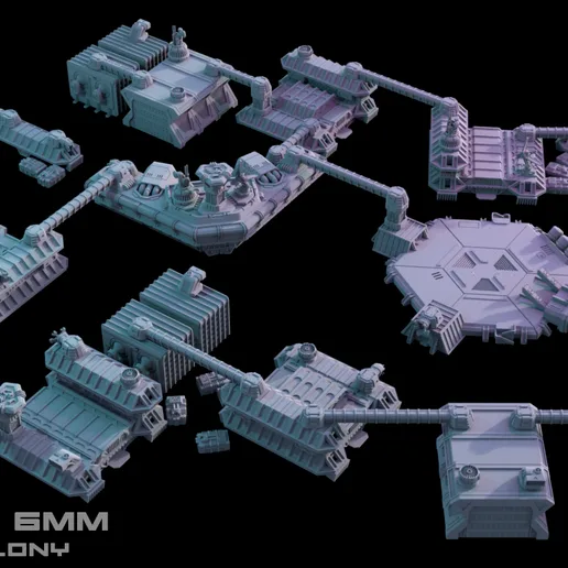 TECHSCAPE - 6mm - Farpoint Colony (Hexless Battletech Terrain)