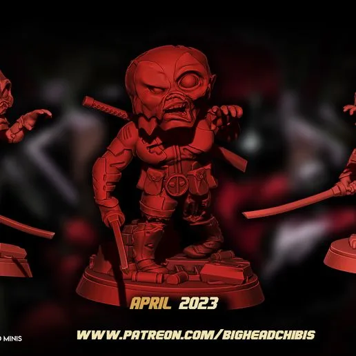 zombie deadpool chibi chibi marvel united