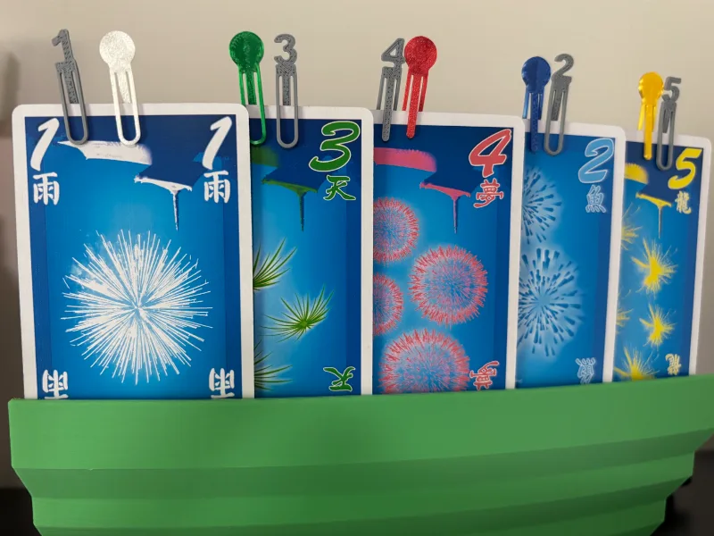 Hanabi Game Hint Tokens and Cover Art