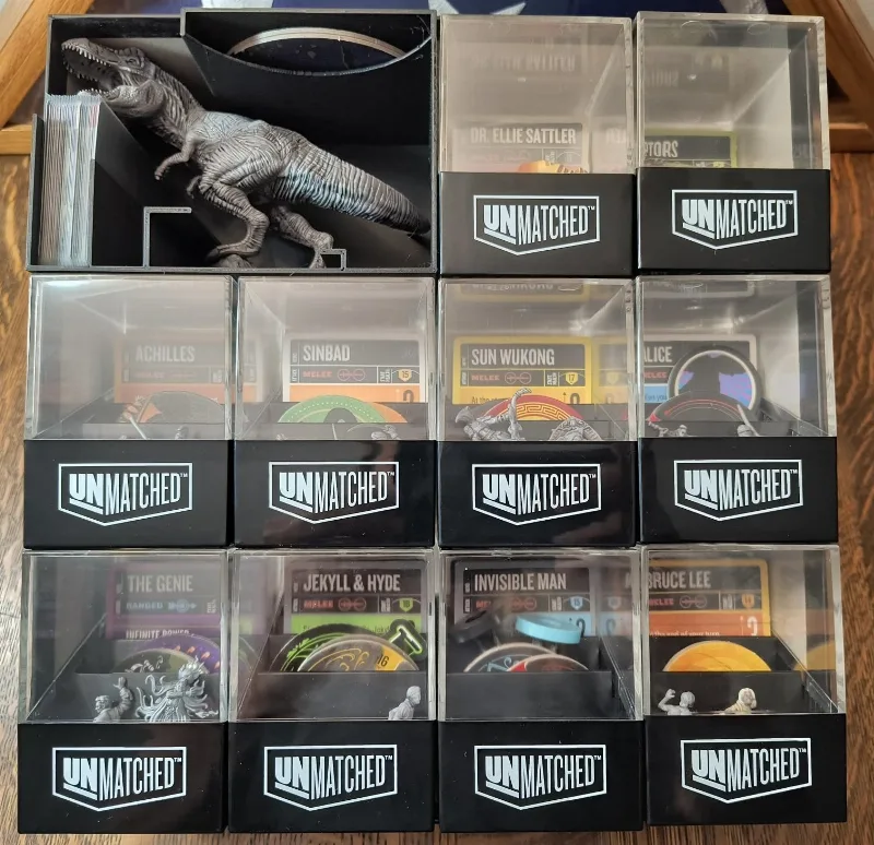 Unmatched Game Storage Solution for T-Rex - custom box to fit mini in big box storage