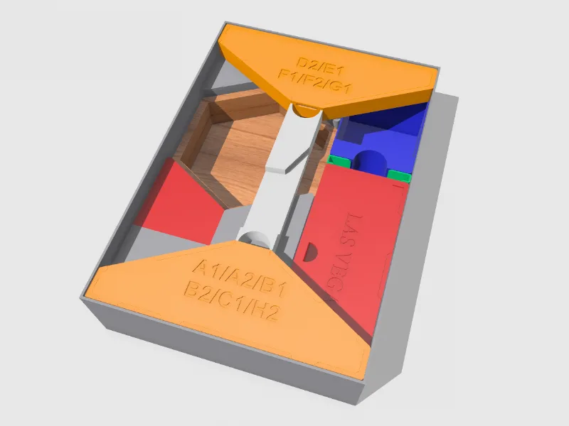 Board Game Las Vegas Deluxe Edition Perfect Storage Supports 43mm Chips Supports Vertical Placement