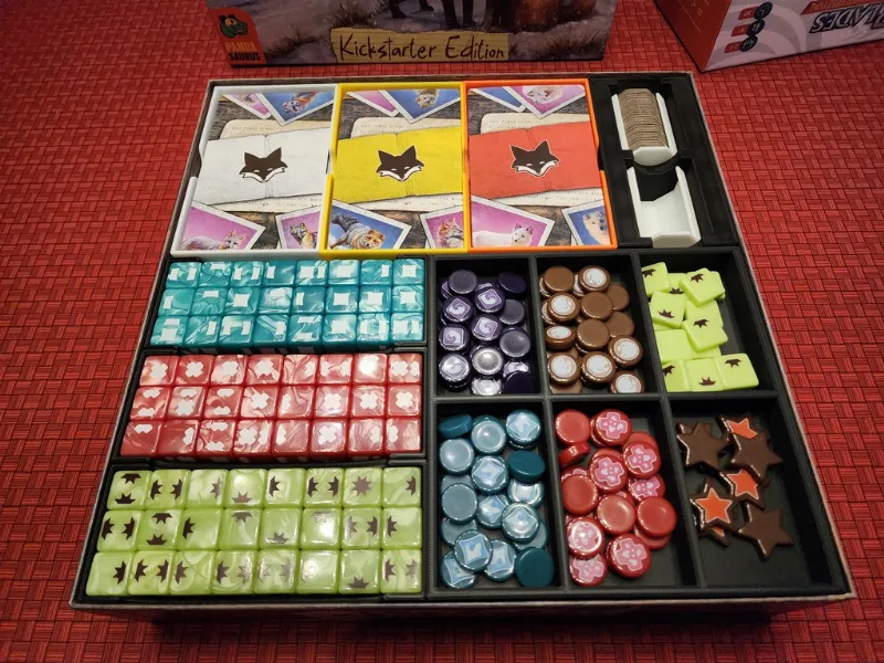 The Fox Experiment Board Game Insert - Base game and 5th and 6th player expansion