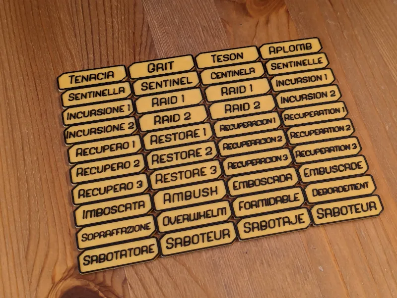 Star Wars Unlimited-keyword tokens ITA-ENG-FRA-ESP