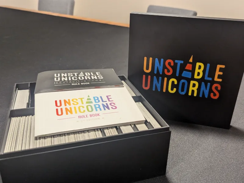 Unstable Unicorns Card Box inc Expansions