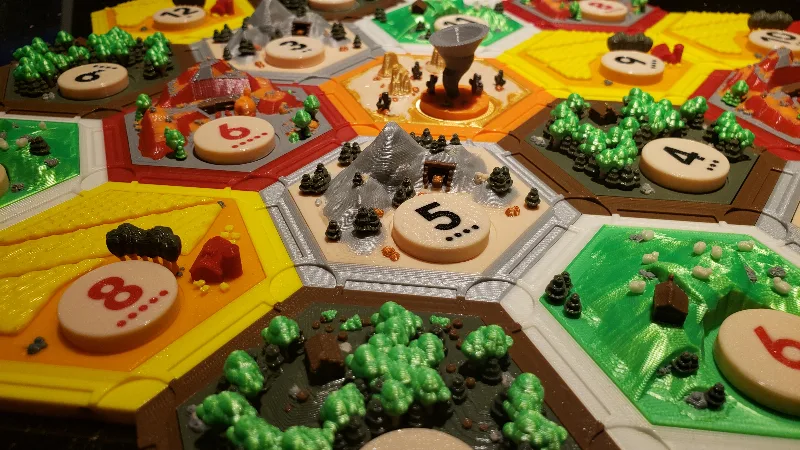 MMU2S Ready Colored Magnetic Catan Tokens