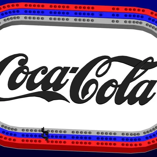 coca cola cribbage board