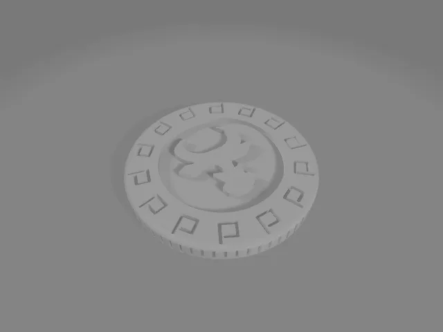 Coin, arrow token and spiral for Santorini boardgame
