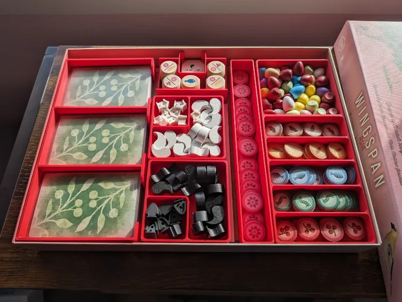 Wingspan Asia Insert (+nectar tray, bigger card tray)