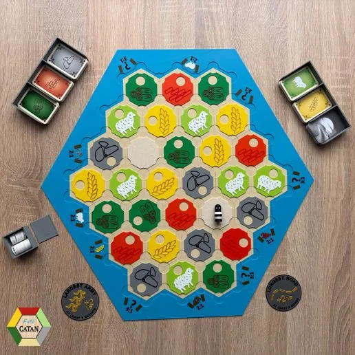 The Settlers of Catan game with 5-6 players extension + cards