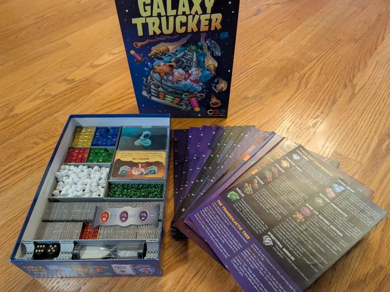 Galaxy Trucker Organizer - 2 Expansions - Sleeved