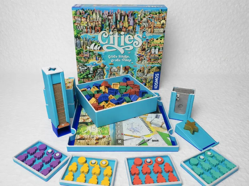 Cities Board Game – Functional  Organizer / Insert