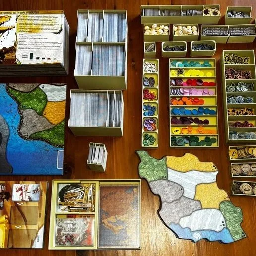 Spirit Island Organizer & Insert (All Expansions, Horizons, Sleeved, No Lid Lift)