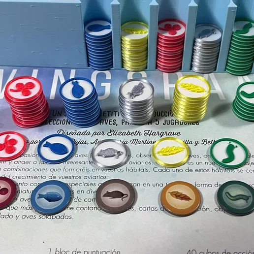 tokens Wingspan boardgame box